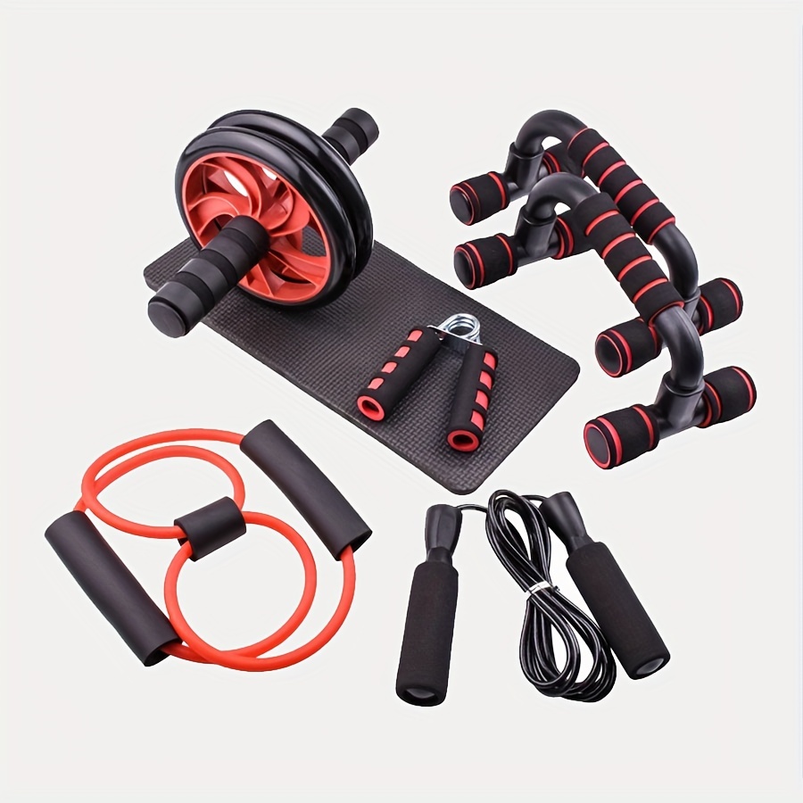 Kit fitness compact sept pièces avec roue abdominale