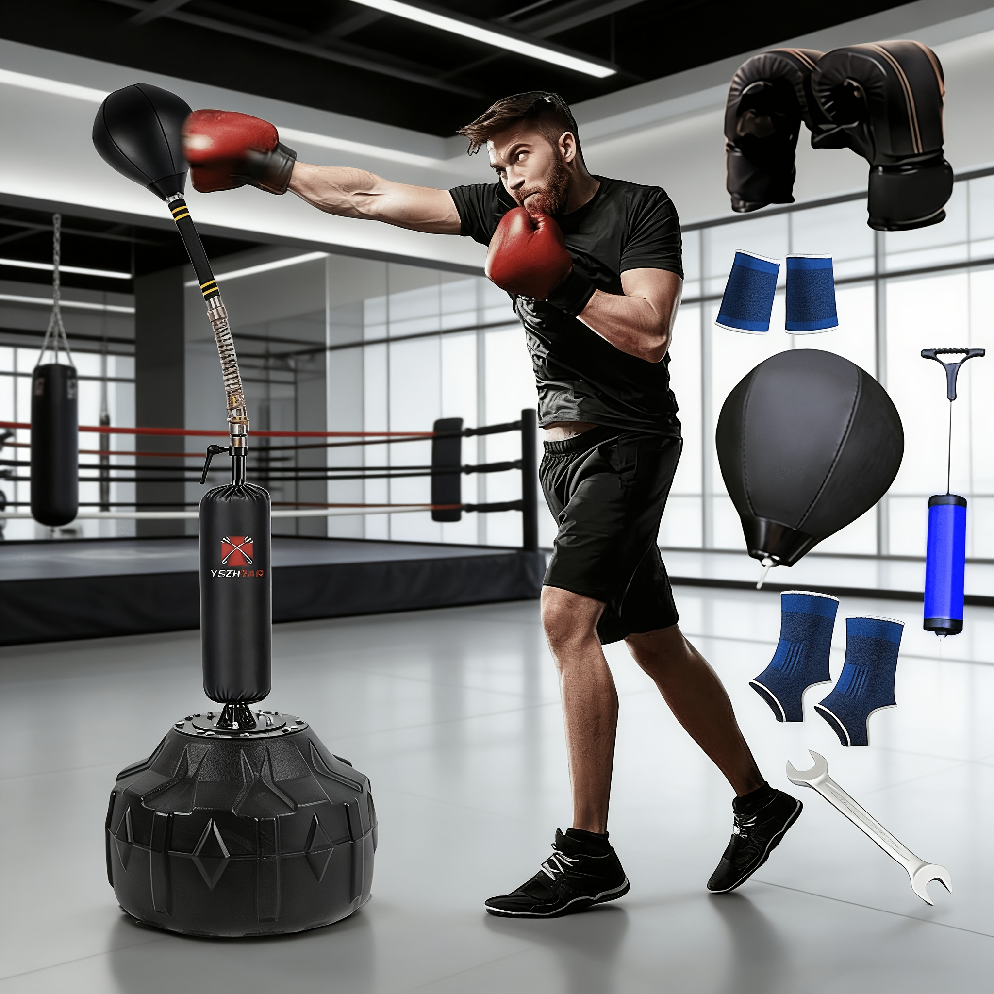 Standing reaction ball with suction base