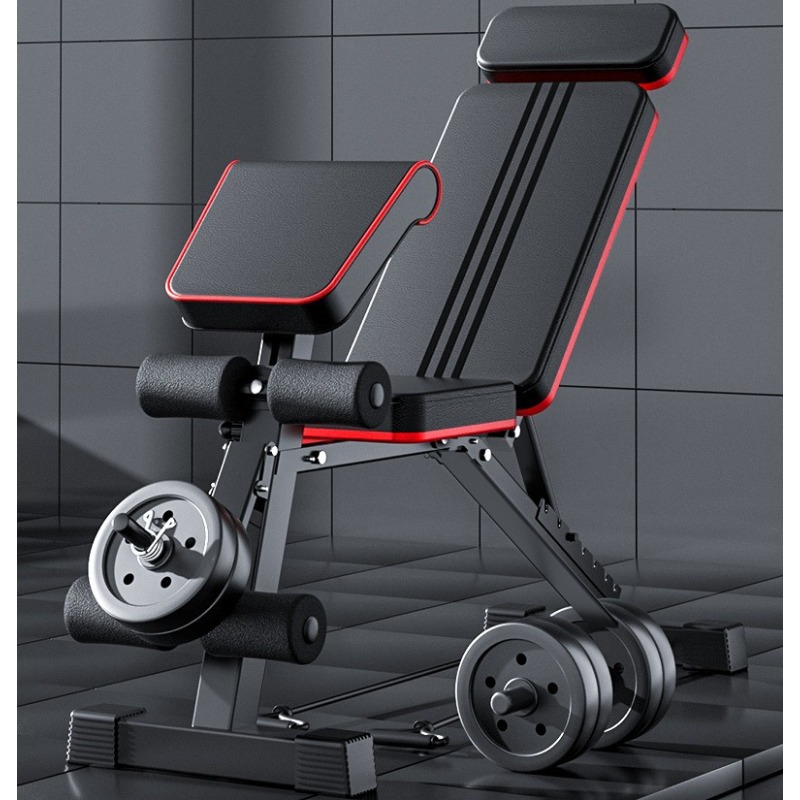 Folding weight bench with multiple adjustment settings