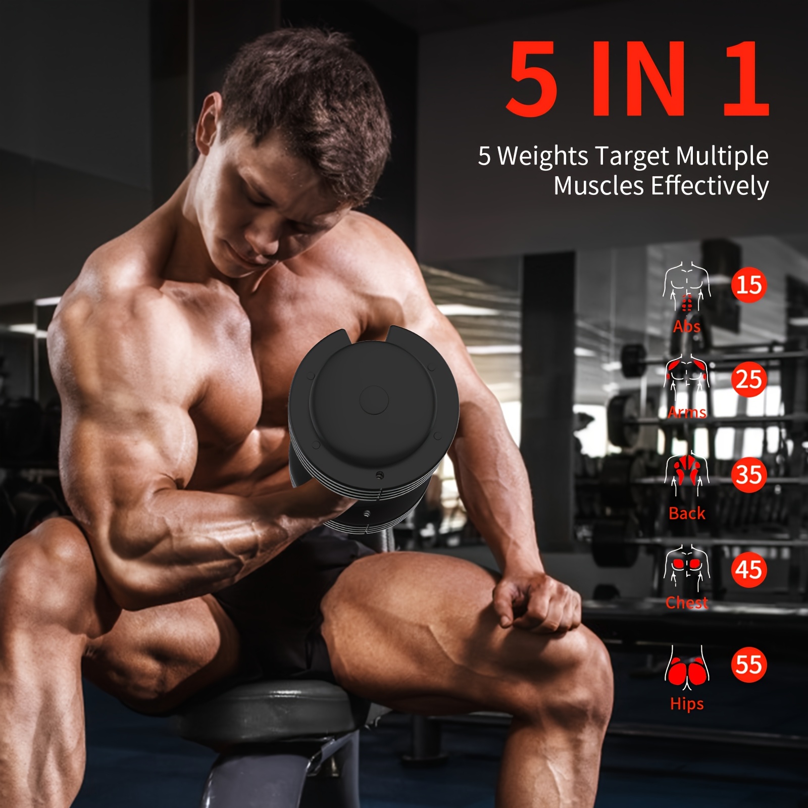 Haltères réglables annoncés à 25 kg / 55 lb