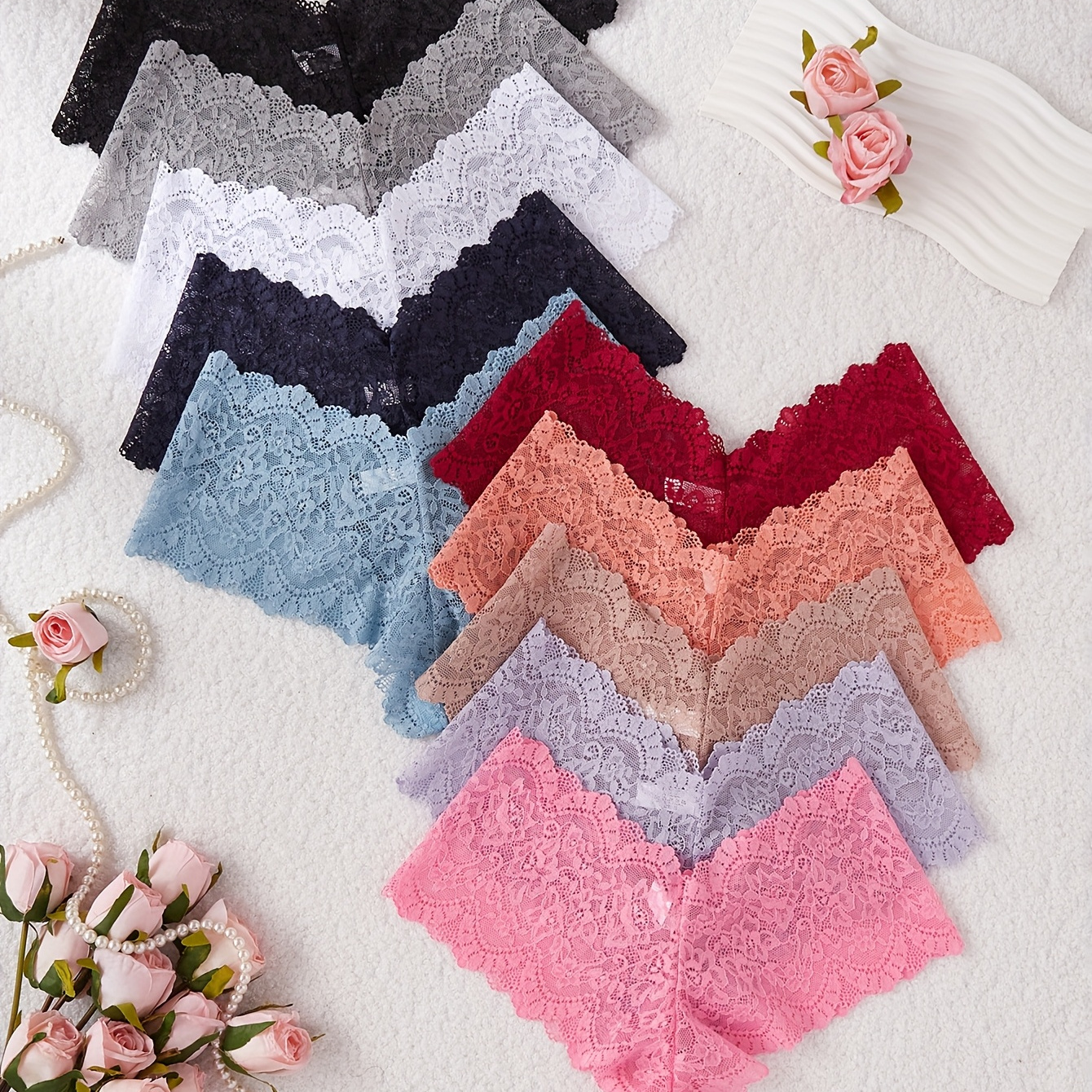 Ten-piece lace briefs listing