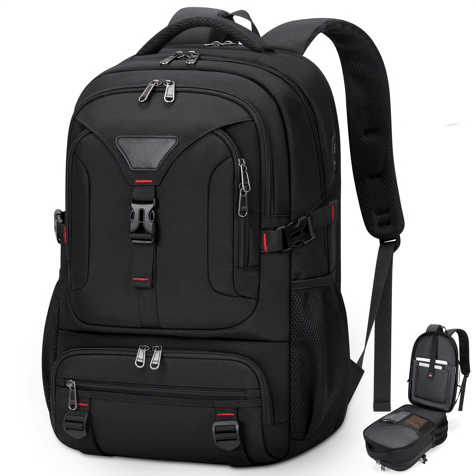 NUBILY travel backpack, stated 50 L and 17.3-inch laptop fit