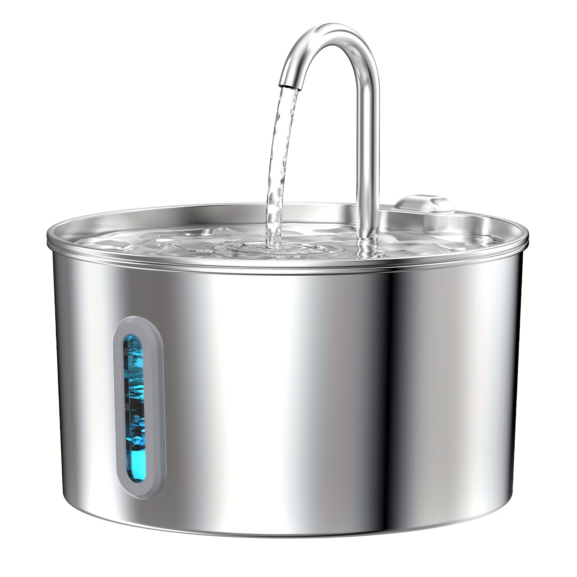 2.2 L stainless-steel pet water fountain