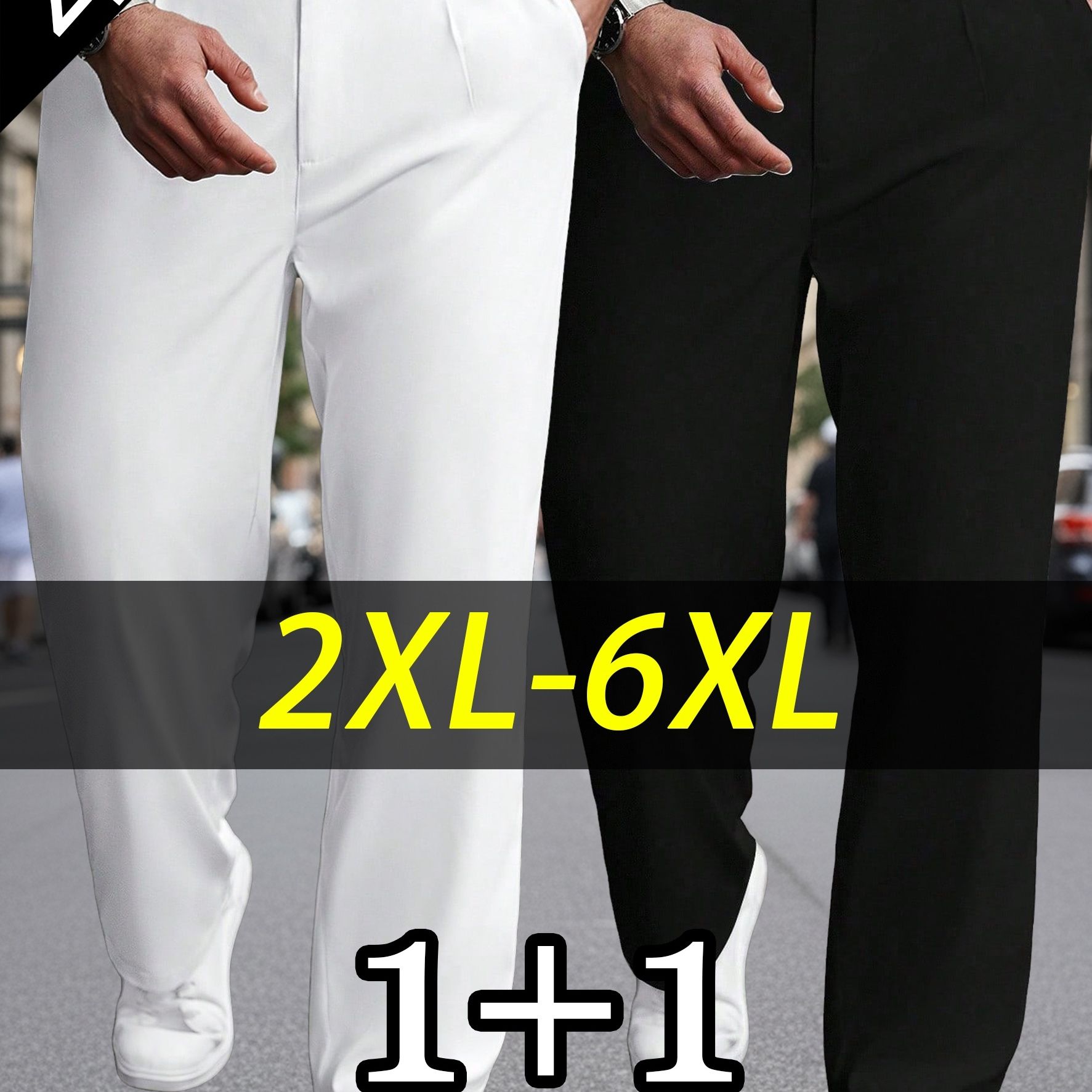 Men’s plus-size pleated trousers bundle