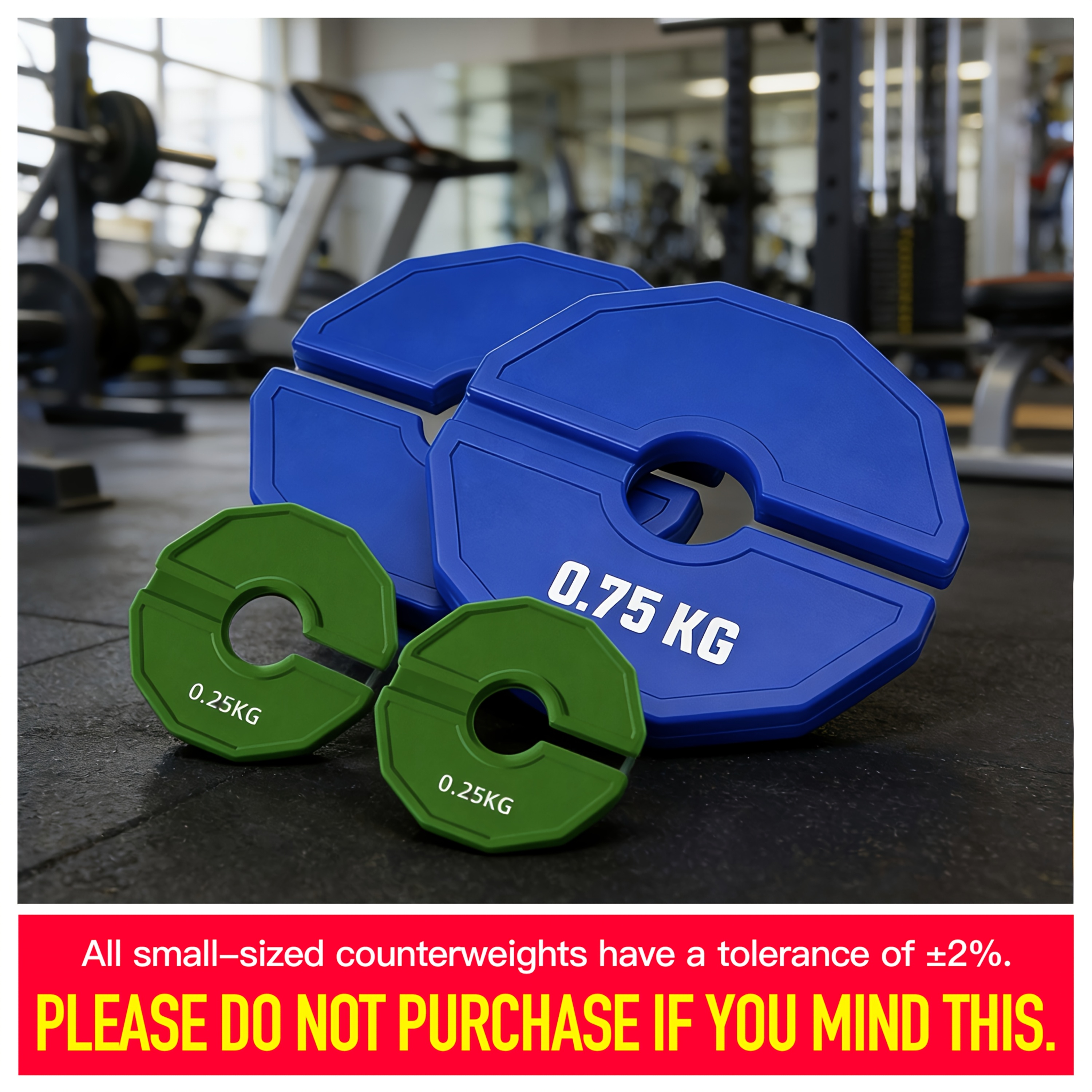 Quatre petits disques, options 0,25 / 0,75 kg