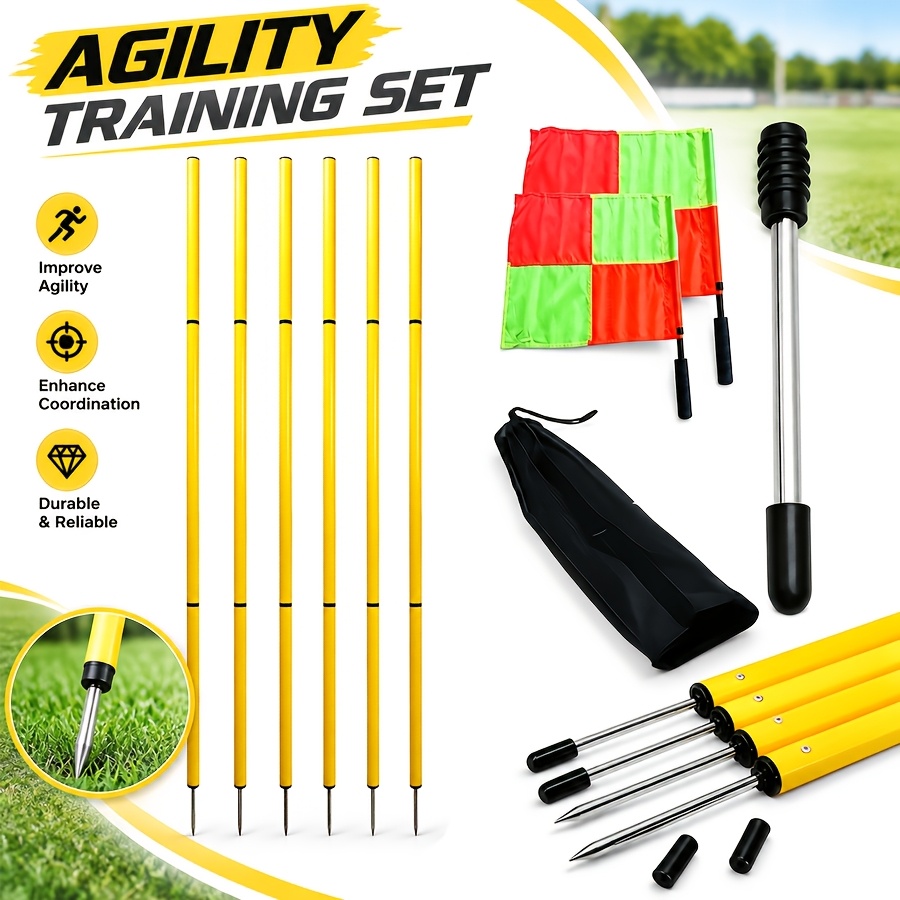 Joinable slalom poles and corner flags