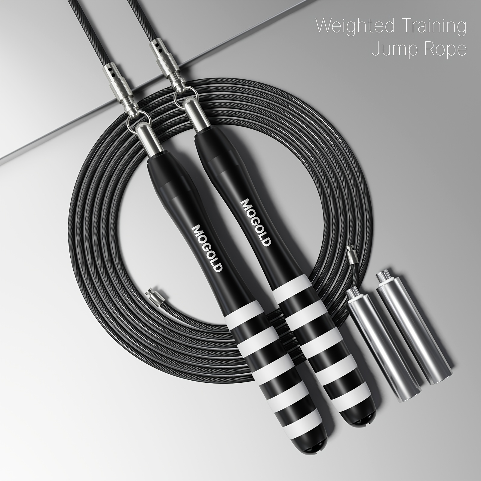 Adjustable two-rope set with aluminium handles