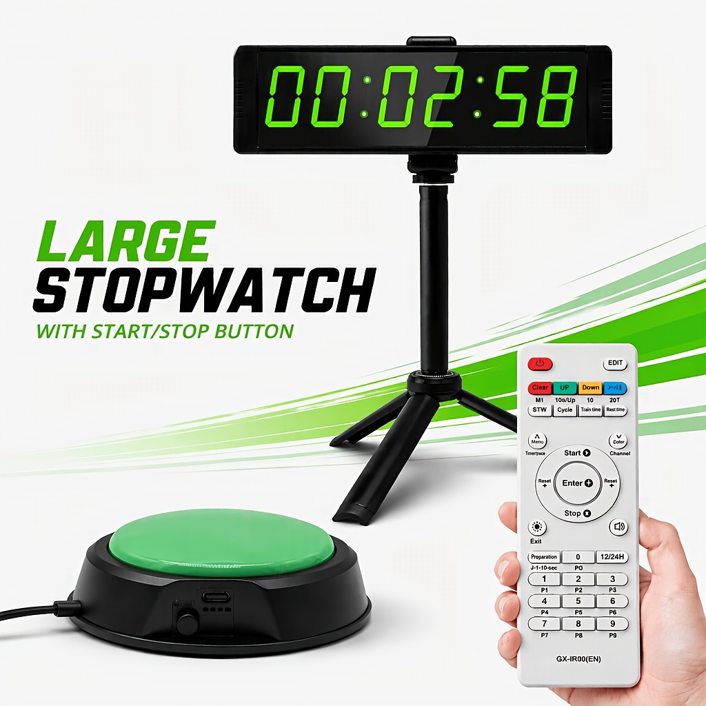 Digital training clock with optional stand