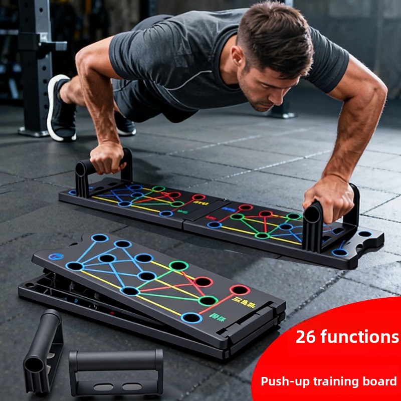 Push-up training board with stand