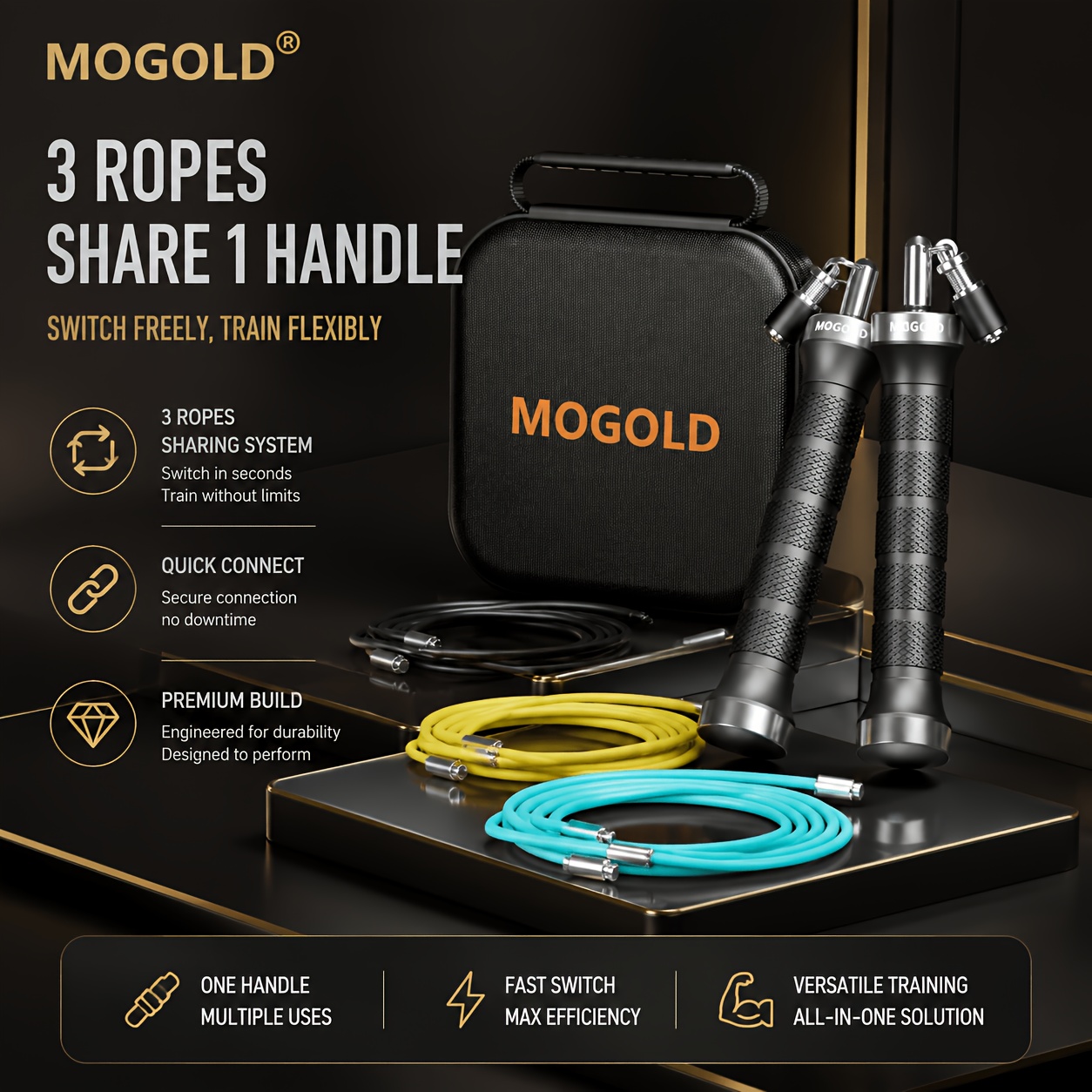 MOGOLD weighted rope with bearings